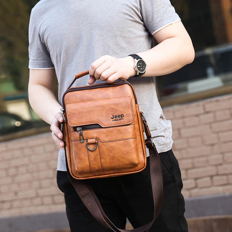 Buy Men Leather Shoulder Bags For IPAD Mini Bag Man Crossbody Business