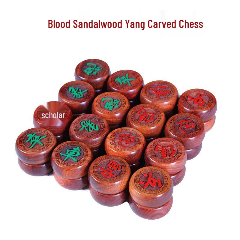 FENGYI High-Grade Chinese Chess Set 4.8cm Pieces + Black Carry Case