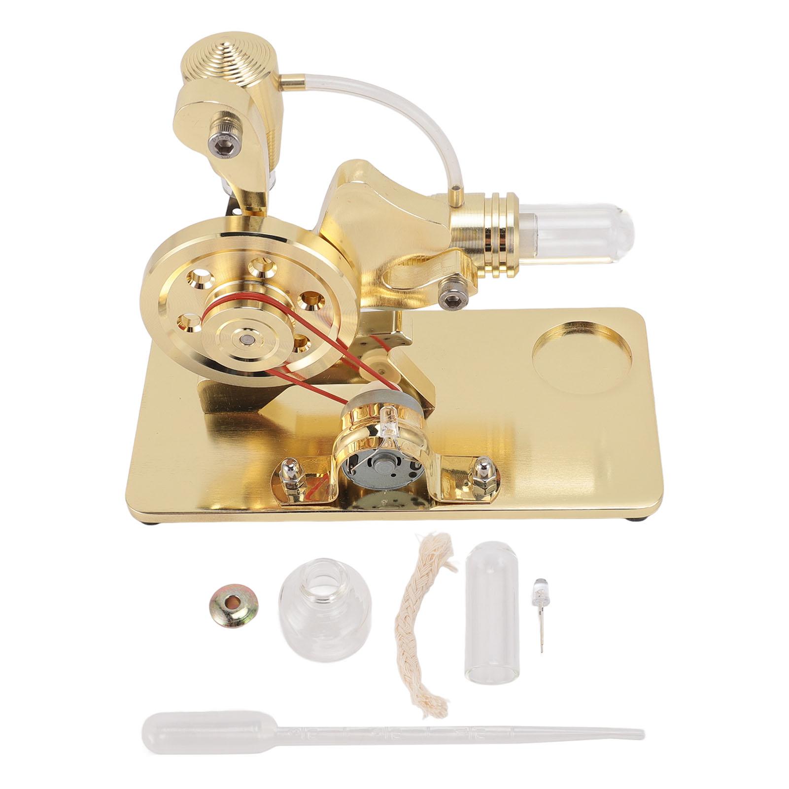 

Модель двигателя Стирлинга, красочный светодиодный образовательный электрический генератор, игрушка для детей и взрослых Gold