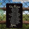 2D Flat, 1pc Vintage "Our Father" The Lord's Prayer Aluminium Sign - 8"x12" Rustic Christian & Spiritual Home Decor, Religious Wall Art, Perfect Gift