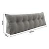 Rückenkissen Langes Keilkissen Lendenkissen 120/140/160/180/200cm, Für Bett Sofa Lesekissen Kopfteilkissen