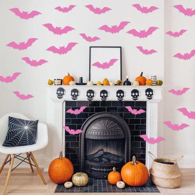 16Pcs Halloween Wall Sticker Spooky 3D Bat Stickers Long-lasting Wall Decal for Halloween Festive Decoration