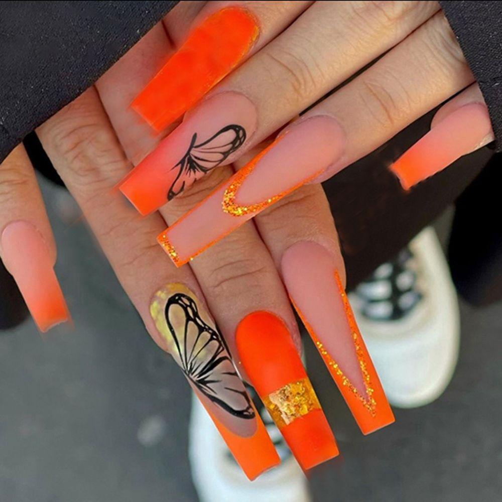 

24 шт./кор. балерина, полное покрытие, маникюрный инструмент, накладные ногти, гроб, накладные ногти, носимые кончики ногтей 04