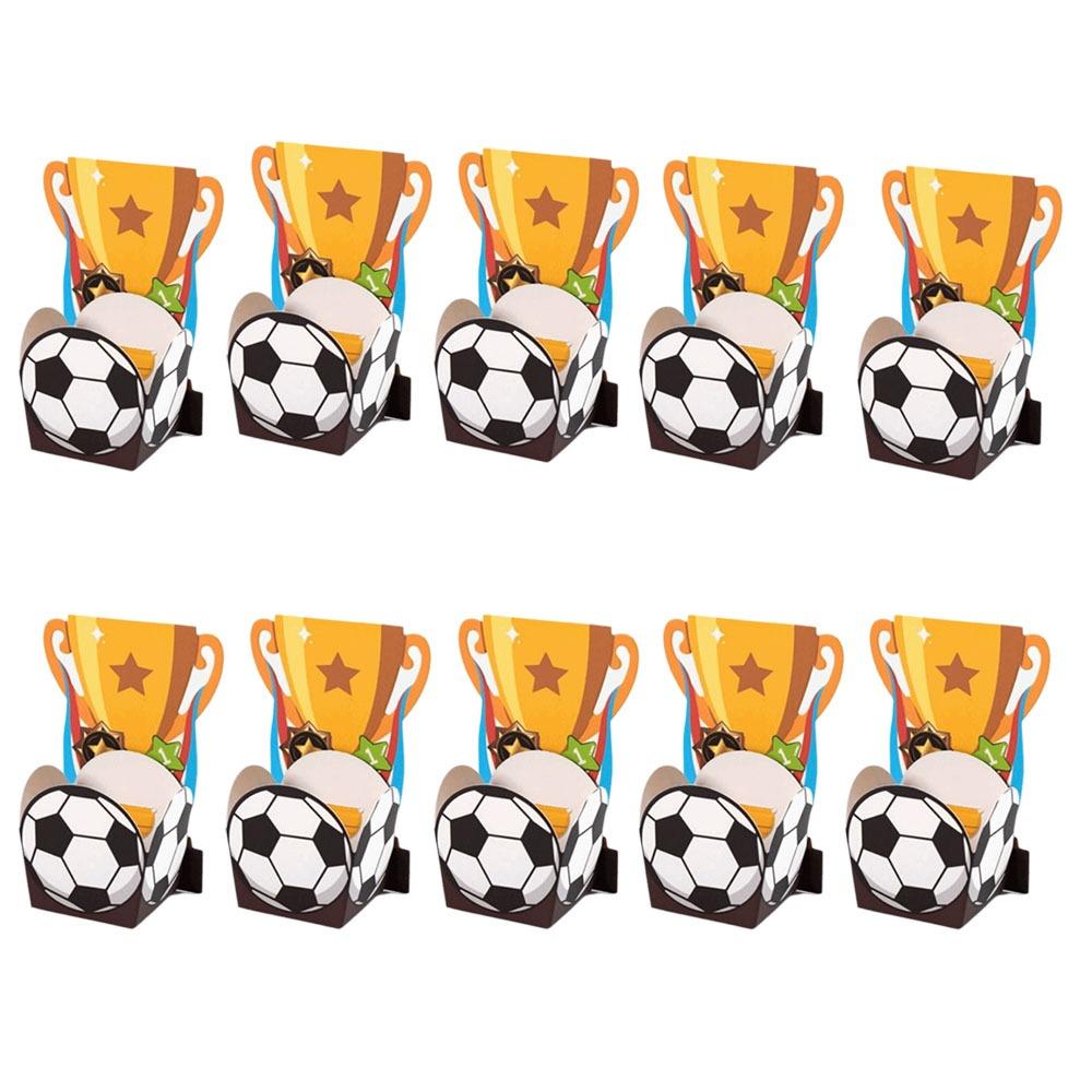 10Pcs/Pack Portable Football Candy Box Cartoon Football Trophy Box  Party Supplies 10Pcs