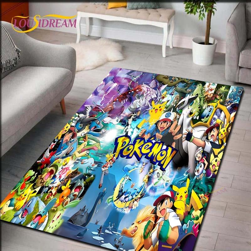 Pokemon Rug Cartoon Carpets Anime Carpet Living Room Tea Table Mats Bedroom Rug Washable Floor Mats Household Area Mat Gift