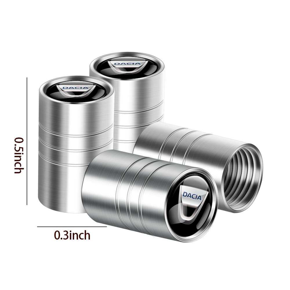 4 Stuks Anti-diefstal Auto Metaal Bandenventiel Lucht Dopjes Decoratie Accessoires Voor Dacia Duster Logan Sandero 2 Mcv Sandero MK Cilo Stepway