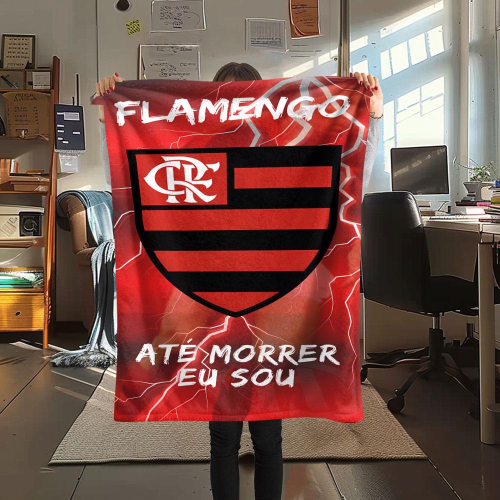 1PC Clube De Regatas Do Flamengo Patterned Flannel Blanket Suitable For All Seasons for Home Decor Warmth and Comfort Gifts Holiday Present