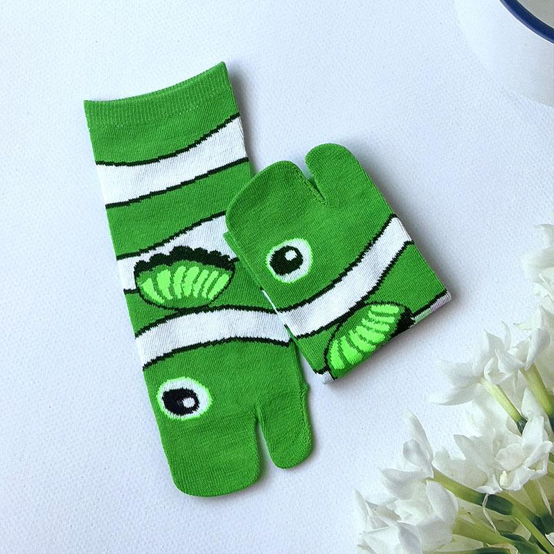 Funny Socks Split Toe Socks Funny Gifts Autumn And Winter Middle Tube Boneless Seam Head Socks New Year Gift Christmas Gift