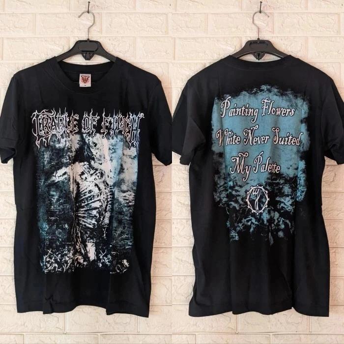 

Cradle Of Filth 90-е двухсторонняя футболка в стиле ретро Унисекс классического стиля Футболка с коротким рукавом Унисекс Мужчины Женщины Лето 4XL