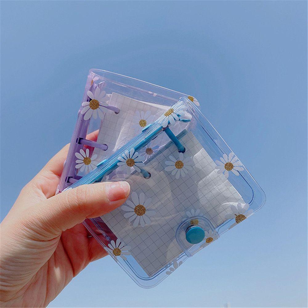 School Supplies Journal Planner Mini 3 Hole Loose Leaf Binder Ring Daisy Notebook Binder Notebook