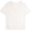 Betu Women's V-Neck Lace Short-Sleeve Top