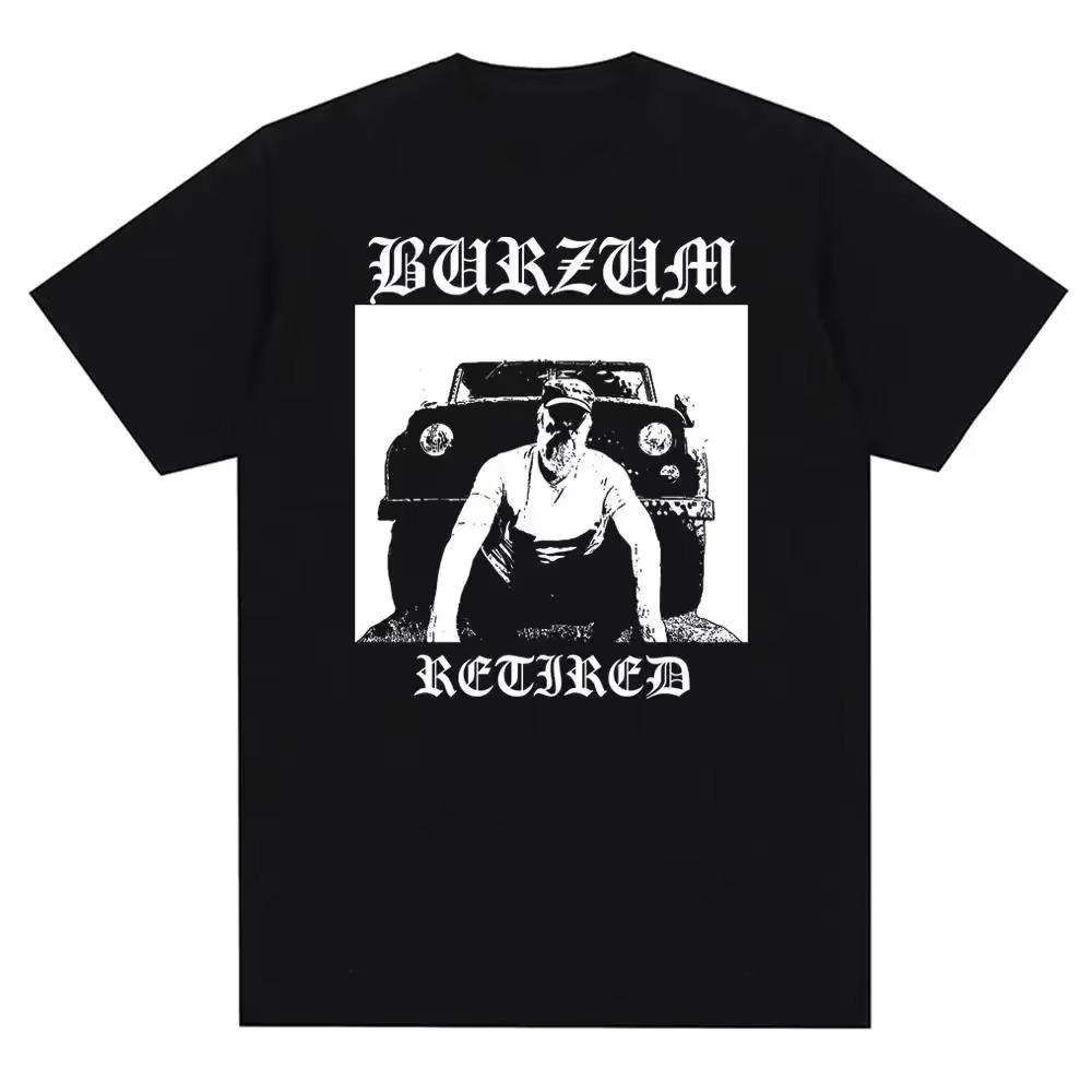 

2025 Vintage Metal Band Burzums Album Cover Print Music T Shirt Men Women Fashion Casual Short Sleeve Plus Size T Shirt Unisex M чёрный