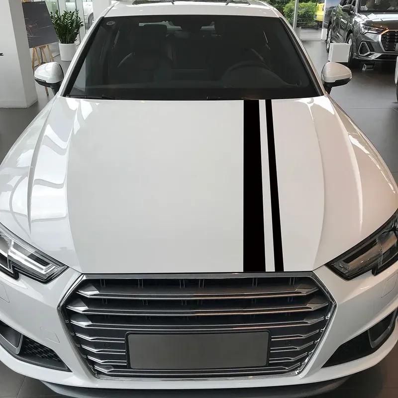 Car Hood Cover Sticker Auto Vinyl Film Long Graphic Stripe Decals Racing Styling DIY Waterproof Decoration Tuning Accessories