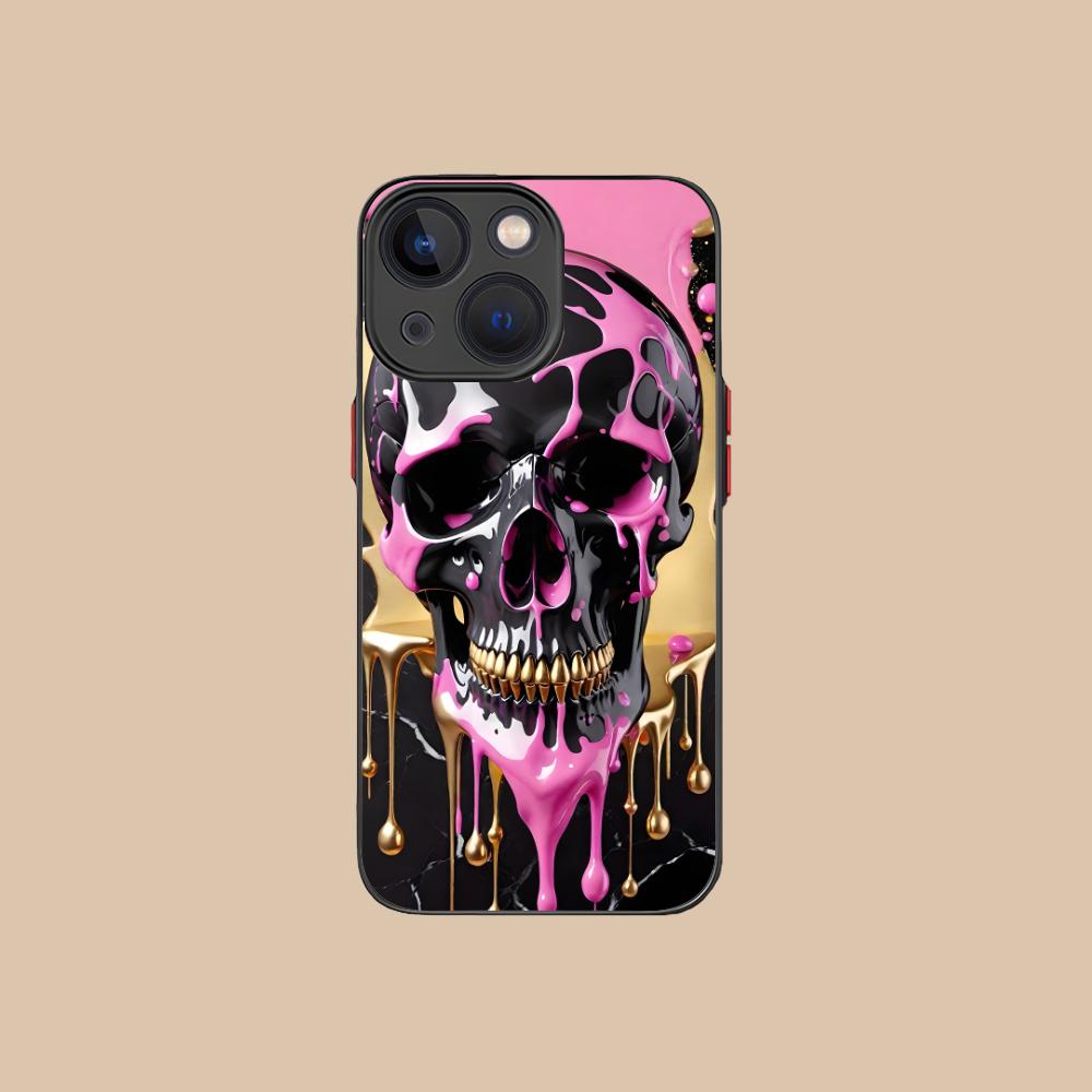 Silver Skull Silicone Mobile Phone Case for iPhone 17 16 15 14 13 12 11 X XR XS Air Pro Max Plus Mini Colorful Cover