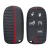 Silicone Key Cover Fob Holder For Jeep Cherokee Limited Grand Compass For Dodge Journey Hellcat For Chrysler 300C Ii