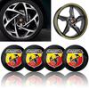 4pcs Car Wheel Center Hub Center Cap Rim Hub Dustproof Cover Emblem Sticker For Abbas Abarth Fiat Punto124/125/500 Stilo Ducato