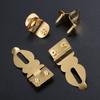 6pcs Catch Clasp Box Buckle with Screws Brass Clasp Durable Brass Padlock Hasp  Jewelry Box