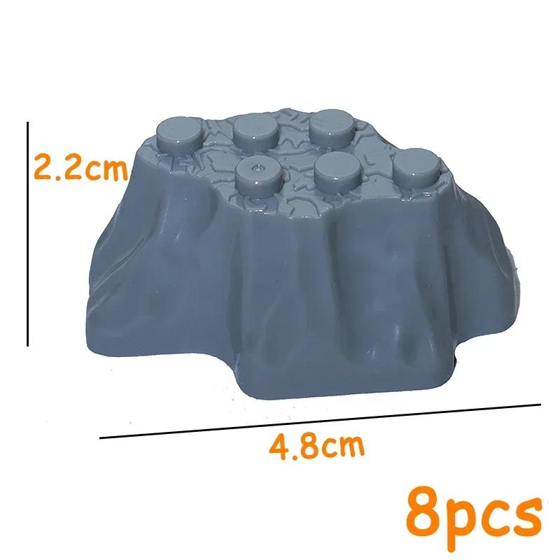 Non-Toxic Mountain House Garden Rockery Accessories Building Blocks Rock Moc City Street Panel Diy Parts Hill Stone Bricks 6083 6082 30246