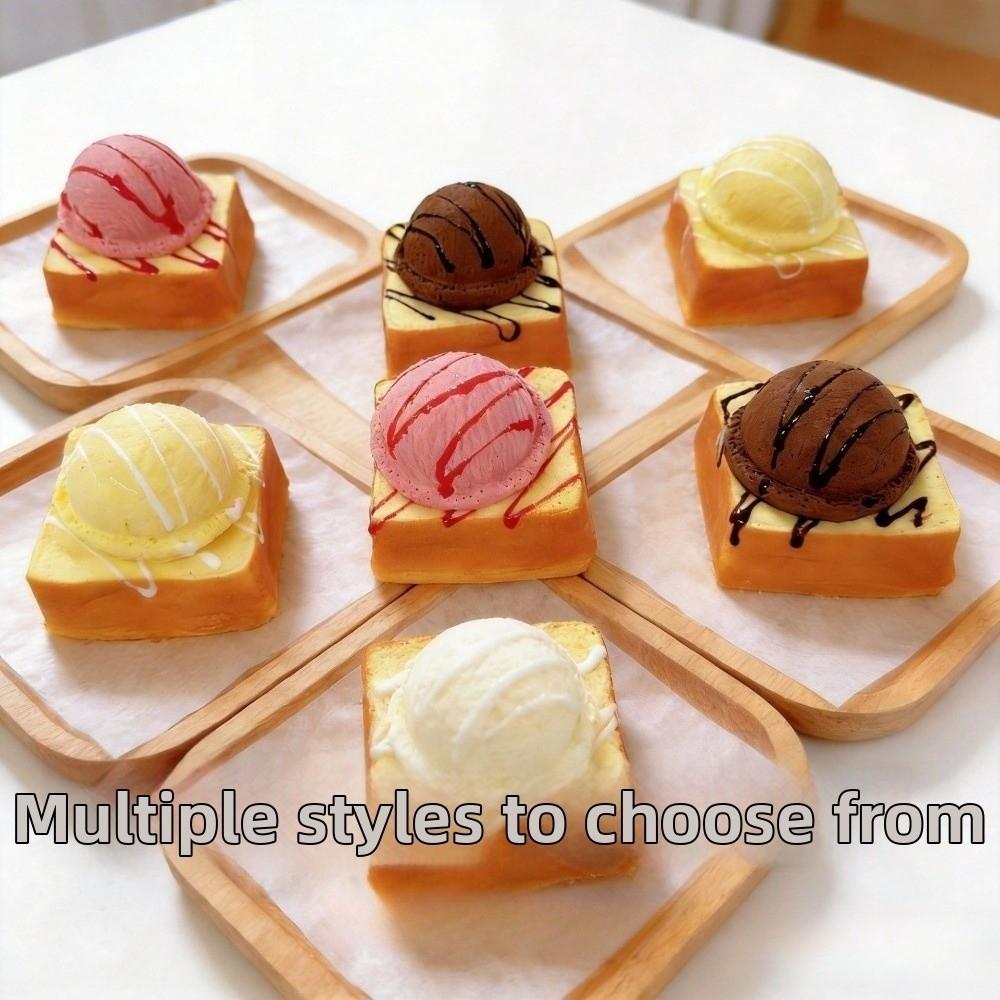 Anxiety Relief Ice Cream Bread Squeeze Toy Creative Slow Rebound Fidget Toy  Children's Gifts