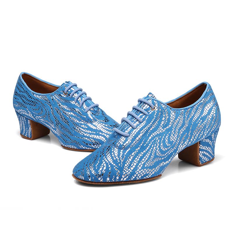 Mode Modern Jazz Dans Sneakers Kvinnor Flickor Andas Mesh Öva Dansskor Lärarskor 5 cm klack