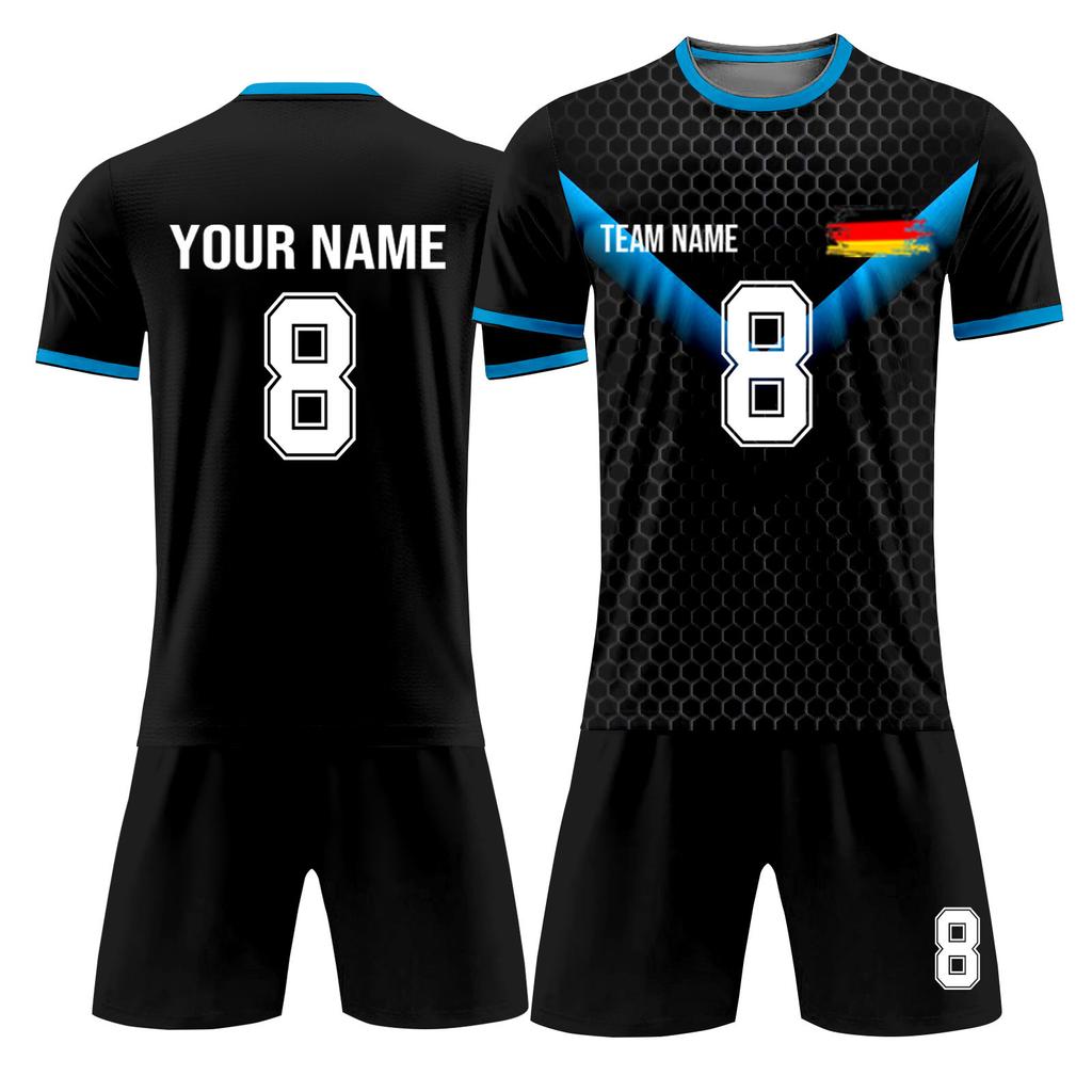 Conjunto personalizado de dos piezas de fútbol para adultos y niños