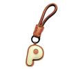 PU Leather 26 Letter Keychain Sweet Lucky Letter Pendant Fashion Alphabet Key Holder  Friend