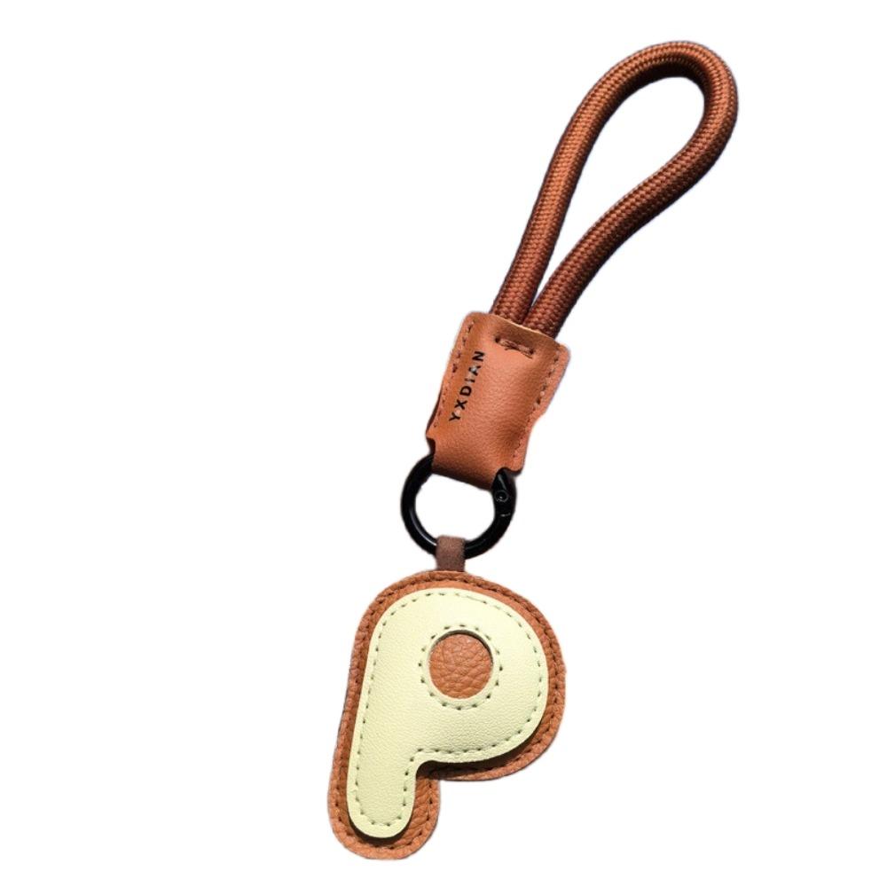 PU Leather 26 Letter Keychain Sweet Lucky Letter Pendant Fashion Alphabet Key Holder  Friend