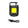 XPE Pocket Work Light 1000LM COB LED Mini Keychain Light USB Rechargeable Flashlight IPX4 Waterproof for Outdoor Camping Hiking