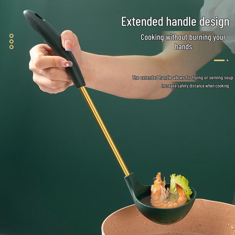 304 Stainless Steel Silicone Soup Ladle