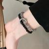 New Chinese Style Double-Layer Peace Lock Bead Bracelet High Value Couple Bracelet