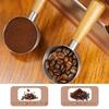 Coffee Measuring Spoon, Steel with Non-Slip Wooden Handle, Easy to Clean, Durable, Corrosion Resistant, for Flour, Sugar, Oats, Grains, Baking,