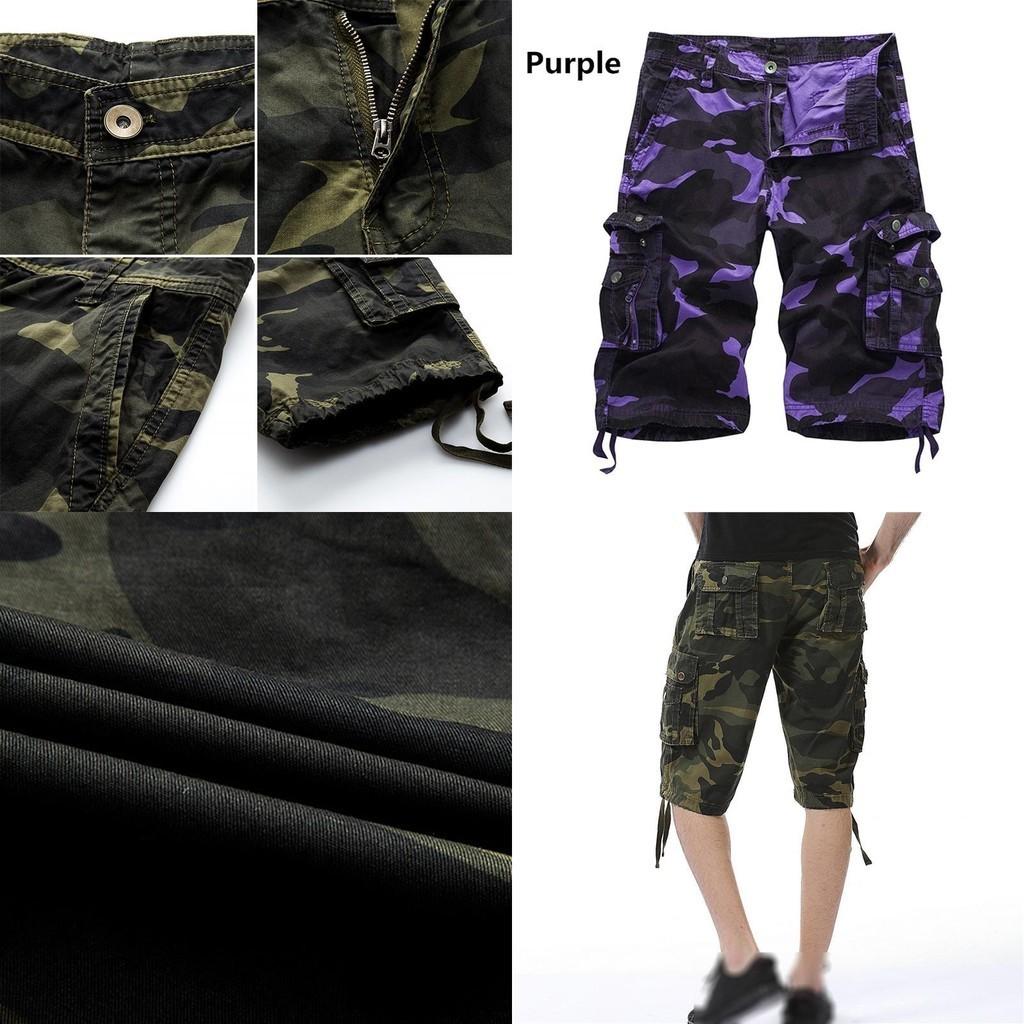 Durable And Comfortable Men's Tactical Military Army Camouflage Cargo Shorts With Multiple Pockets