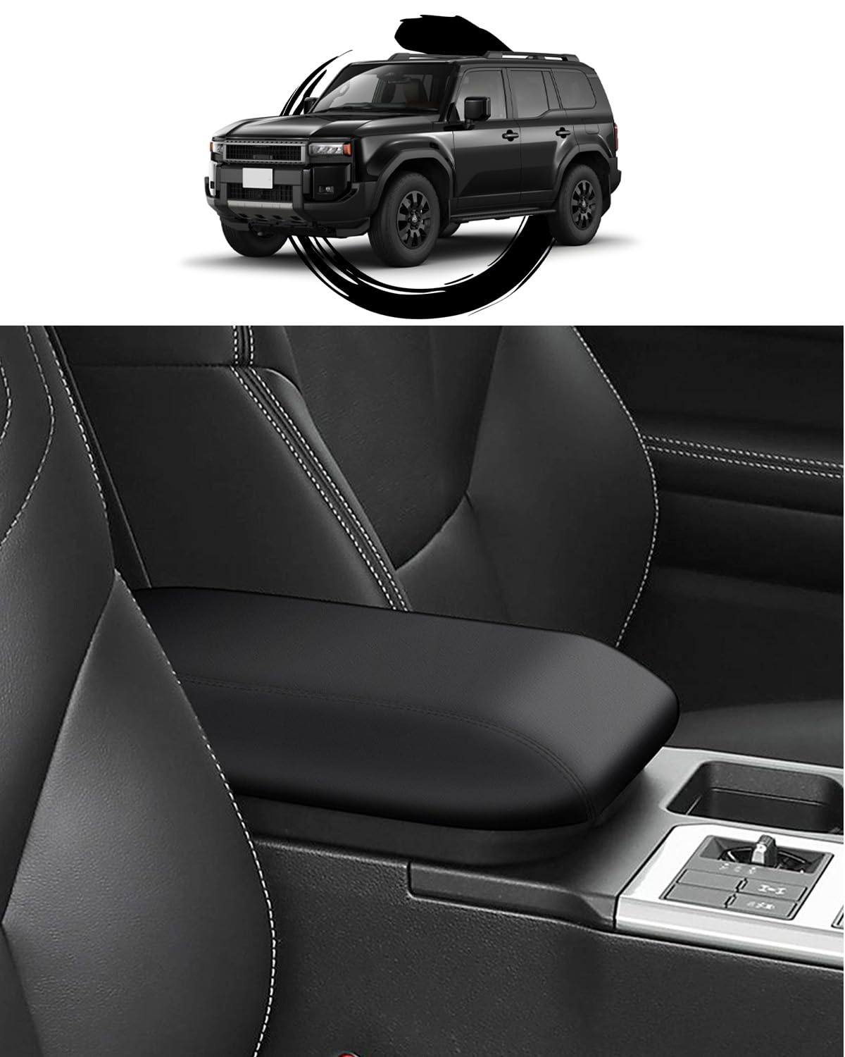 

Ruiya Armrest Box Cover for the 2024 New Land Cruiser Armrest Cushion Protective Cover for the Console Armrest Stain and Scratch Easy Land Cruiser 250 чёрный