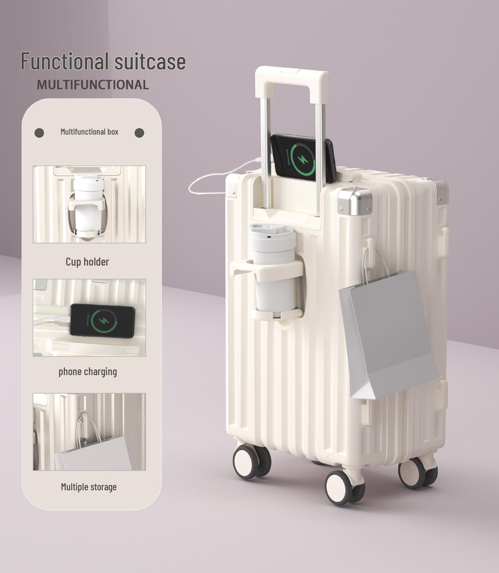 

2024 Женский и мужской прочный 26-дюймовый дорожный чемодан большой вместимости с кодовым замком 26 Inch