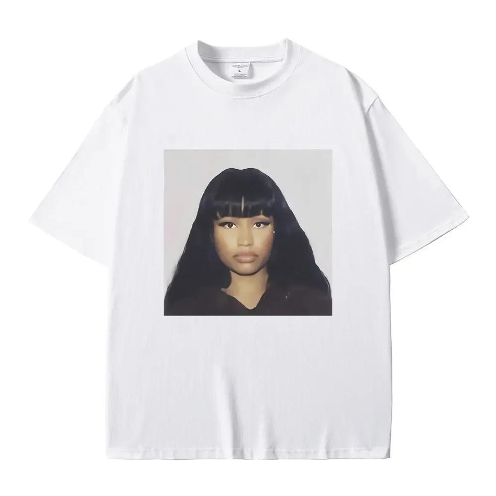 Rapper Nicki Minaj Graphic Print T Shirts Men Women Hip Hop Fashion Casual Tshirts Unisex Vintage Tees Male Streetwear Tops