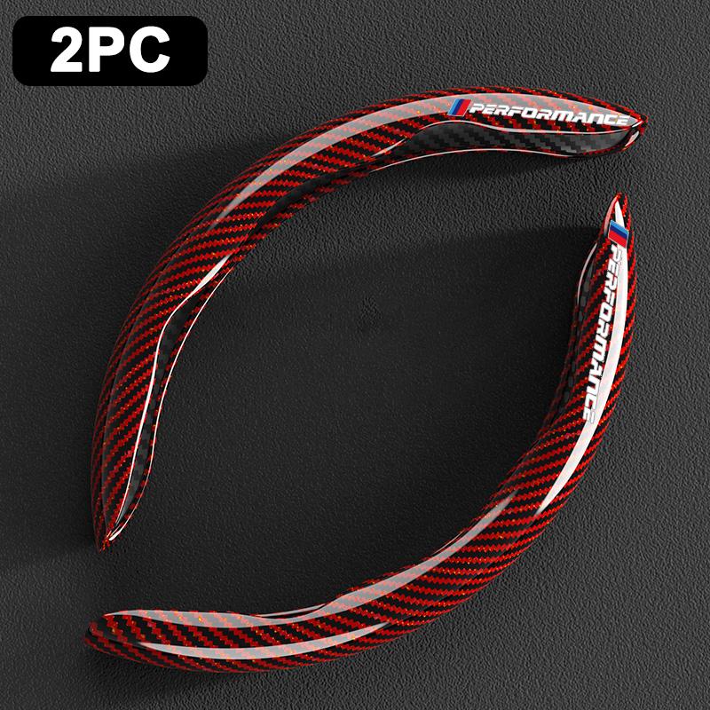 2pcs Carbon Fiber Car Non-Slip Steering Wheel Cover Accessories For BMW M Performance F20 F40 F22 F30 E90 F32 F06 F07 F46 E60 M5