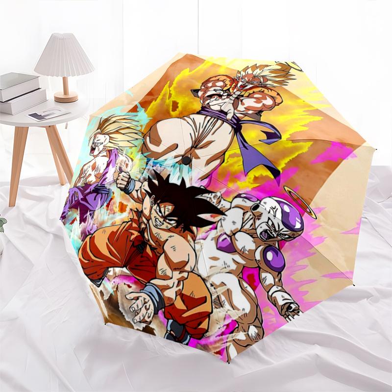 

1pc Goku Vegeta and Frieza Unite in Epic Battle Automatic Open/CloseUmbrella-CuteUmbrella with Cute Design, Portable 3-Fold Compact Umbrella for Men &