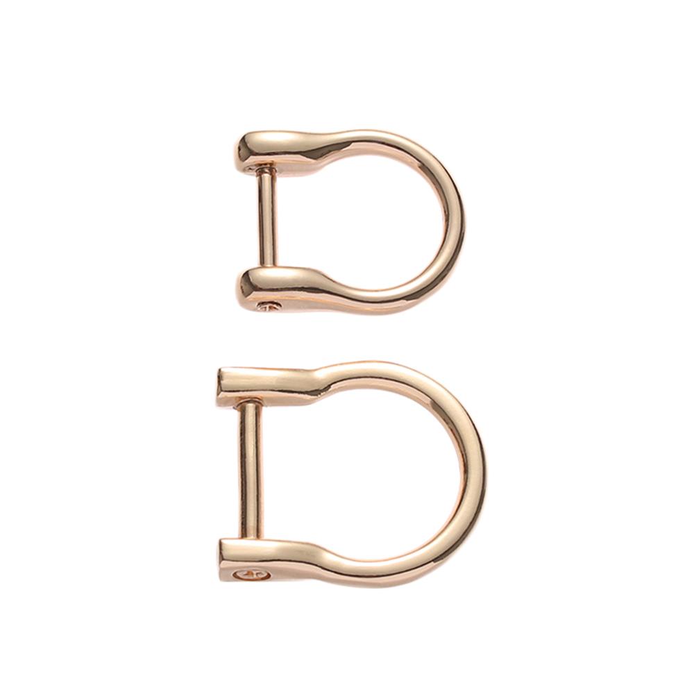 1.4cm/1.9cm Bag Strap Parts Leather Craft Webbing Buckles Metal Buckle D Ring Shackle Clasp