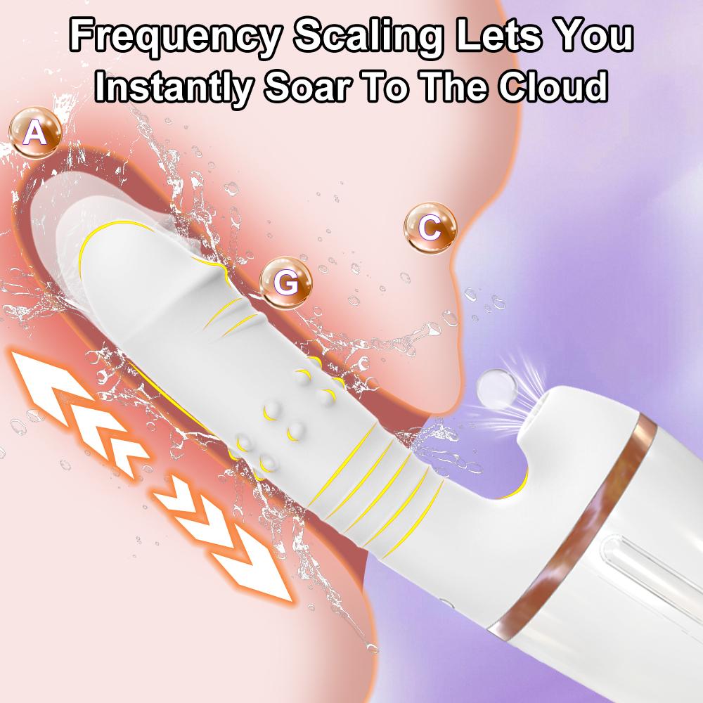 Automatic Telescoping Dildo Sex Machine With Suction Cup Powerful Sucking Vibrator  Nipple Clitoris Stimulator Sex Toy for Women