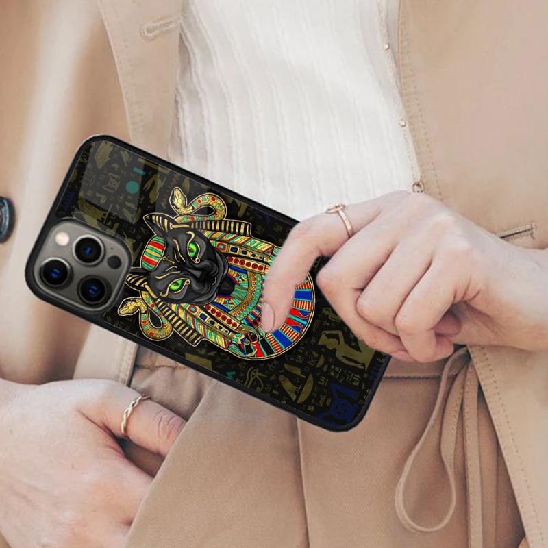Egypt Nefertiti Anubis Ankh Pharaoh Magnetic Phone Case For APPLE iPhone 17 Air 16 14 13 12 Pro Max 15 Plus MagSafe Cover
