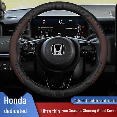 Honda eNS1 Nappa Leather Steering Wheel Cover, All-Season, Anti-Slip