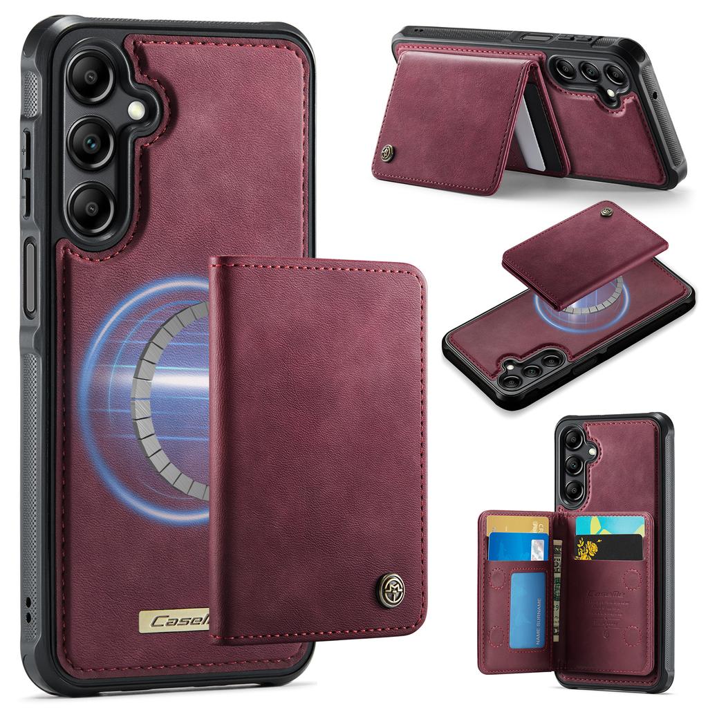For Samsung Galaxy A14 4G/Galaxy M44 5G/Galaxy A14 5G Magnetic Case CASEME ME80 Series Leather PC TPU Phone Cover with Detachable Wallet