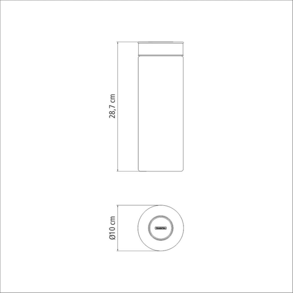 TRAMONTINA Prezza Glass Storage Container with Airtight Closure and Stainless Steel Lid for and More 1.8L Heat-Resistant (Canister) One-Touch Pasta,