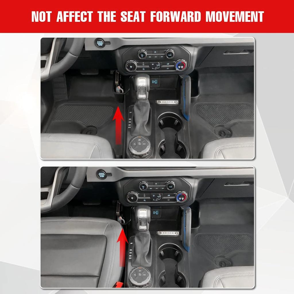 Mabett Center Console Shifter Storage Box Compatible With Ford Bronco    2024 2025, Organizer Gear Side Storage Tray For Bronco Accessories 2/4-Door,