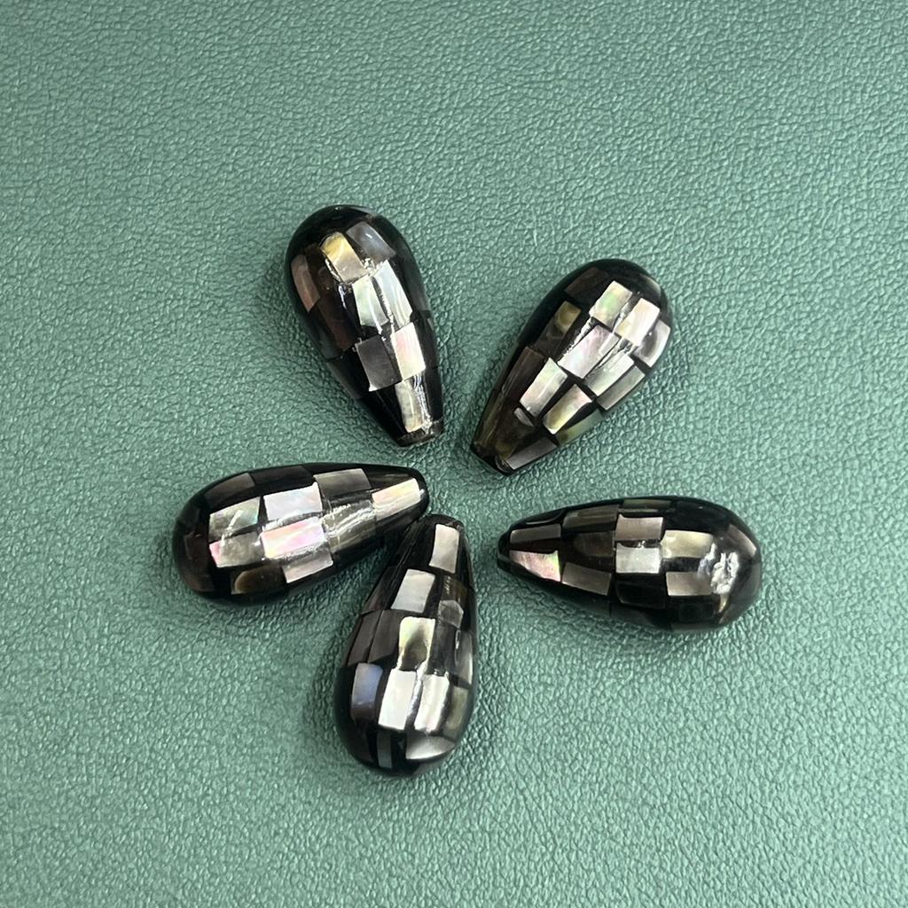 1Pc, Black Natural Shell Pendant, Fashion Minimalist Style Men Women Charms, DIY Necklace Accessories, Creative Jewellery Making, Festive Crafts
