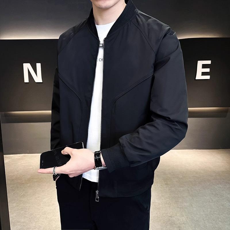 Men s Trendy Baseball Collar Bomber Jacket for Spring/Autumn 2025 3XL