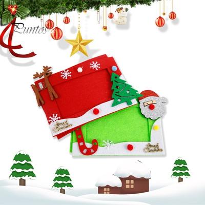 1 Set Photo Frame Eye-Catching Xmas Trees Santa Claus Decor Christmas Picture Frame for Holiday Festive