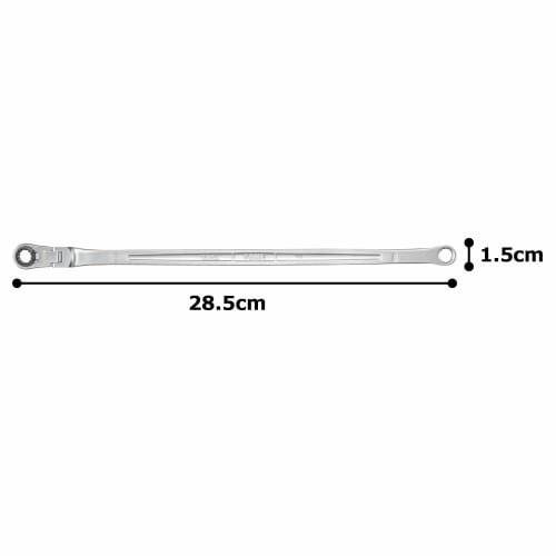 TONE Super Long Oscillating Ratchet Box Wrench RMA-08L Width across flats 8mm