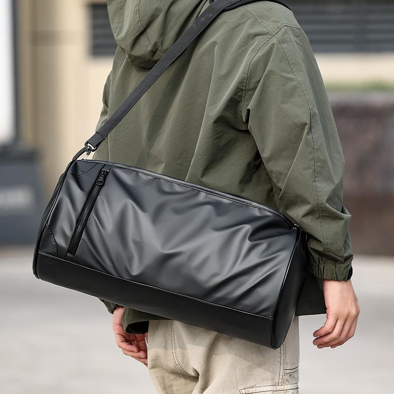 Men's Fashionable Storage Bag, Multi-pocket Classified Waterproof Carry-on Bag for Business Trips, Dry and Wet Separation Commuter Travel Bag