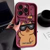 Cute Capybara Silicone Phone Case For iPhone 11 12 13 14 15 16 17 Pro Max X XS XR 7 8 Plus 16E Shockproof Bumper Soft Cover
